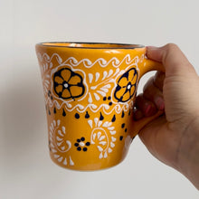 Load image into Gallery viewer, Tableware - Flared Hand Painted Mug - Mango Yellow
