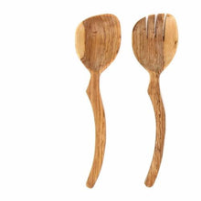 Load image into Gallery viewer, Tableware - Olive Wood Serving Set - Curved Handle
